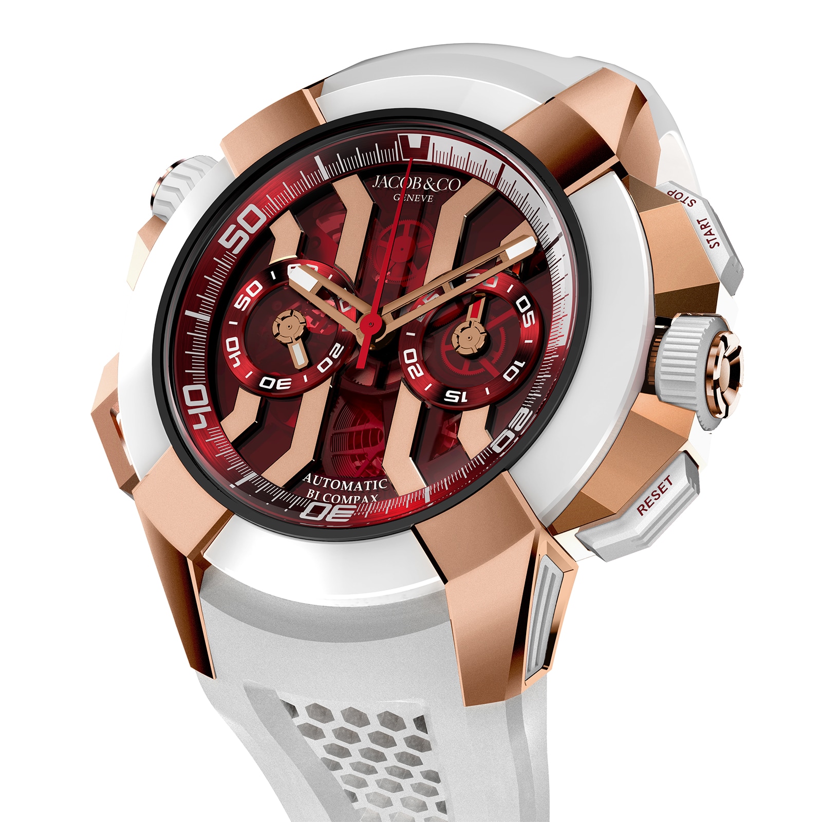 Jacob & Co Epic X Chrono (White Rubber Push Downs)