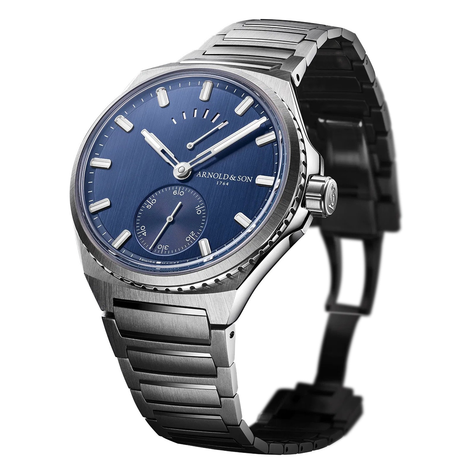 Arnold And Son Chonometry Longitude Titanium 42.5mm Mens Watch Blue